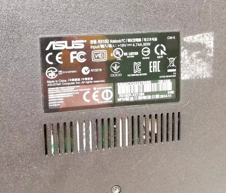 LAPTOP ASUS R510D AMD A10 8GB RAM 100GB SSD
