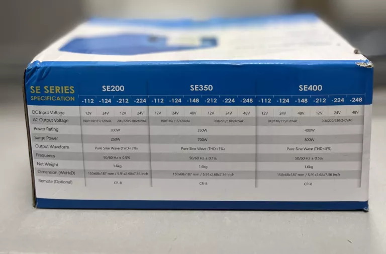 PRZETWORNICA SORTIMO COTEX SE 400 12/230 V MODEL SE400-212 12VDC