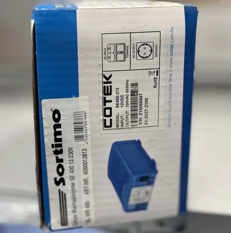PRZETWORNICA SORTIMO COTEX SE 400 12/230 V MODEL SE400-212 12VDC