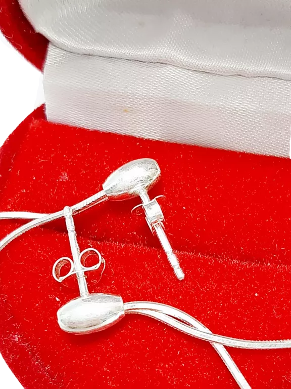 SREBRNE KOLCZYKI KRYSZTAŁKI 925 PRÓBA 3,4G DŁ. 6CM