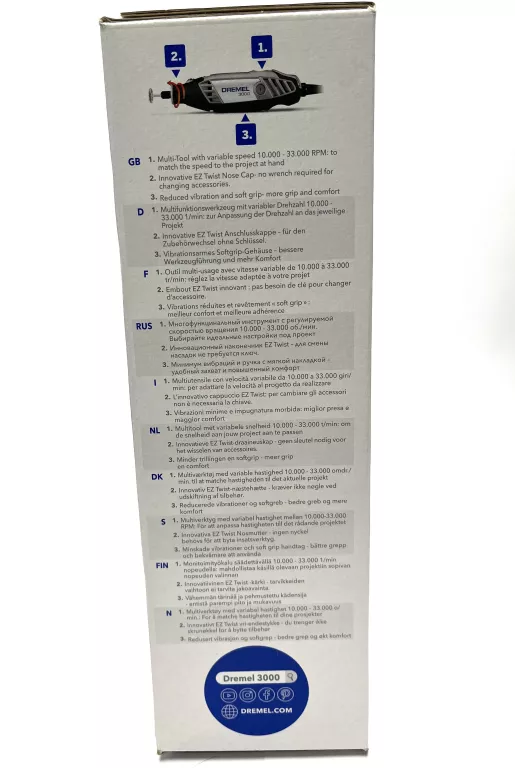 SZLIFIERKA WIELOFUNKCYJNA DREMEL 3000 KOMPLET