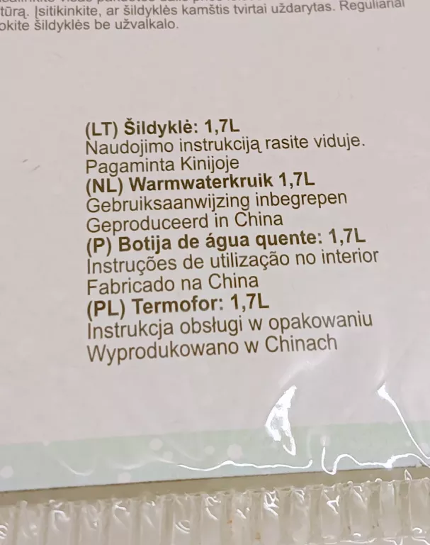 TERMOFOR RÓŻOWY KRÓLIK 1,7L