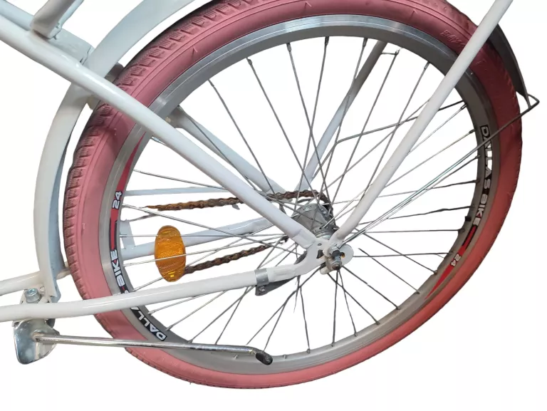 ROWER DALLAS BIKE CITY JUNIOR 24 1SPD BIAŁY RÓŻOWY