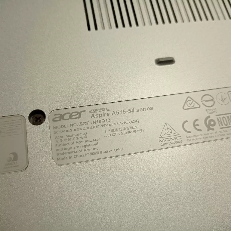 LAPTOP ACER ASPIRE A515-54 UKRAIŃSKI !!!