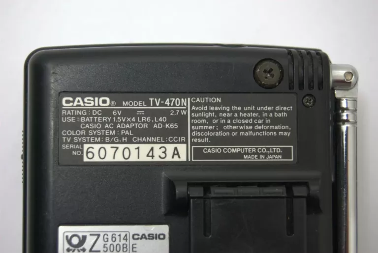 TELEWIZOR KIESZONKOWY CASIO TV-470 (1991 ROK)
