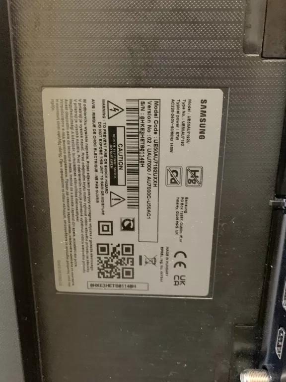 TELEWIZOR SAMSUNG UE50AU7192U