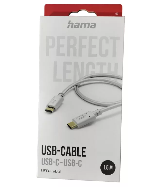 KABEL HAMA USB-C - USB-C 1,5 M (BIAŁY)