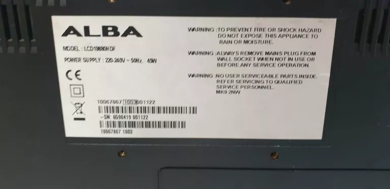TELEWIZOR ALBA LCD19880H DF