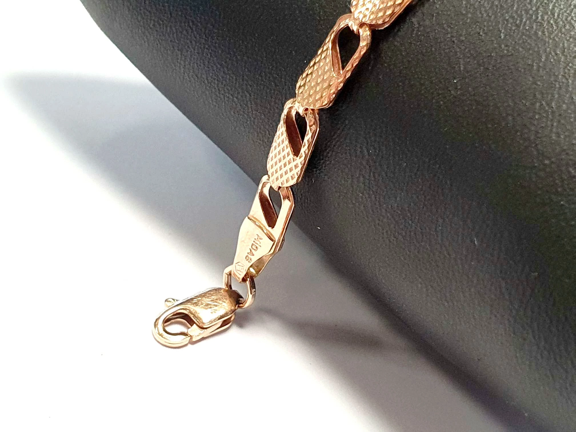 piekna-zlota-bransoletka-rozowe-zloto-585-midas-19cm-dlugosc-calkowita-19