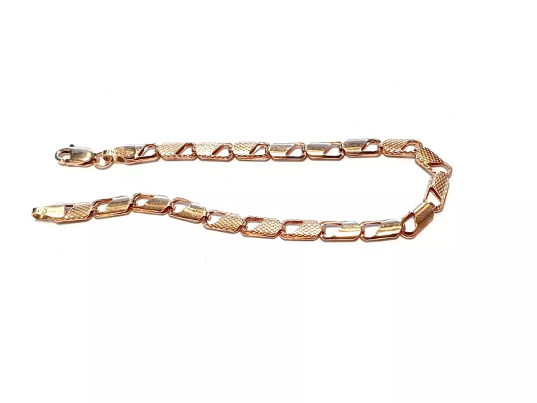 PIĘKNA ZŁOTA BRANSOLETKA RÓŻOWE ZŁOTO 585 MIDAS 19CM