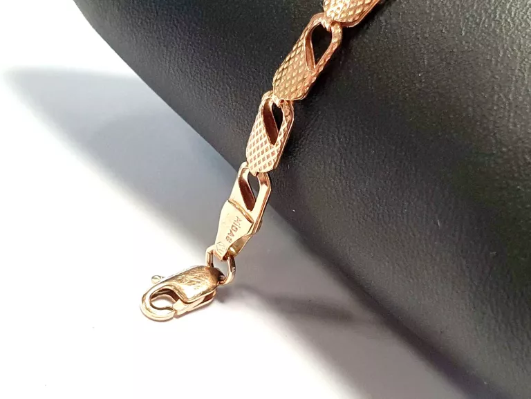 piekna-zlota-bransoletka-rozowe-zloto-585-midas-19cm-dlugosc-calkowita-19
