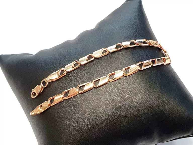 PIĘKNA ZŁOTA BRANSOLETKA RÓŻOWE ZŁOTO 585 MIDAS 19CM
