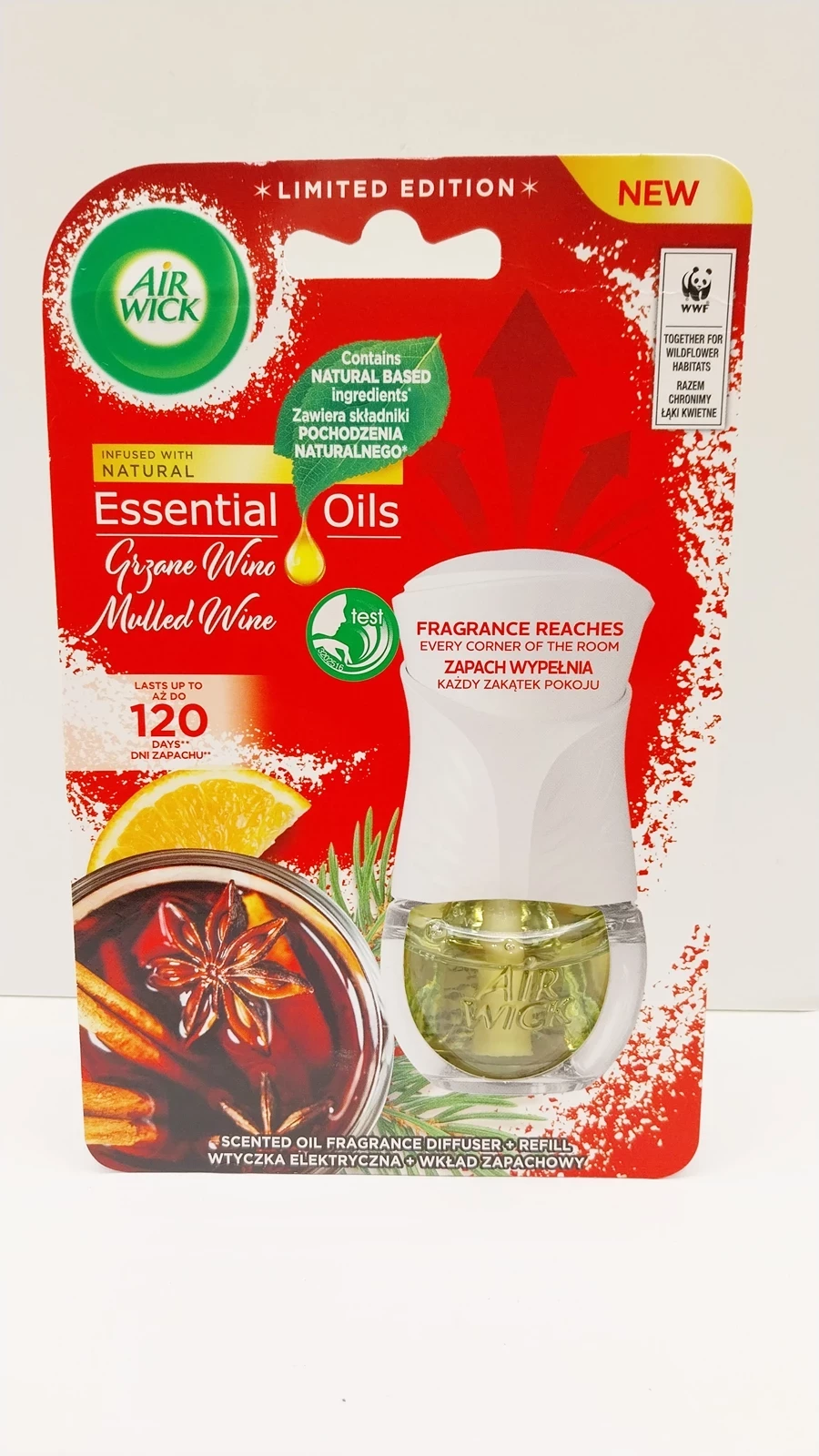 AIR WICK ODŚWIEŻACZ POWIETRZA DO KONTAKTU ZAPACH GRZANEGO WINA 19ML