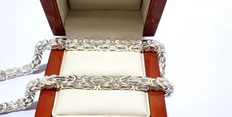 DIAMENTOWY SREBRNY ŁAŃCUSZEK KRÓLEWSKI PR 925 60CM SZEROKOŚĆ 4MM 84,81G