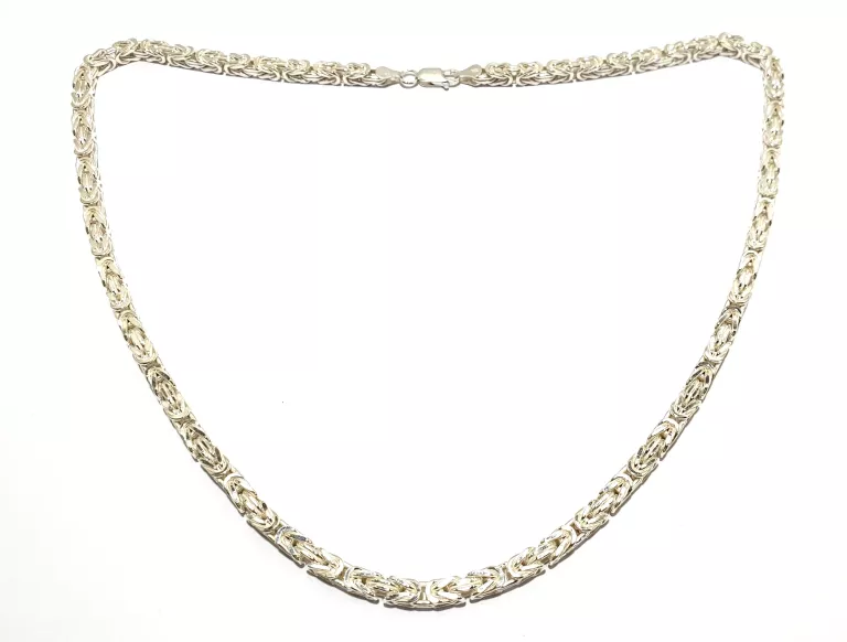 DIAMENTOWY SREBRNY ŁAŃCUSZEK KRÓLEWSKI PR 925 60CM SZEROKOŚĆ 4MM 84,81G