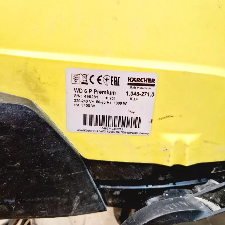 ODKURZACZ PRZEMYSŁOWY KARCHER WD6 P