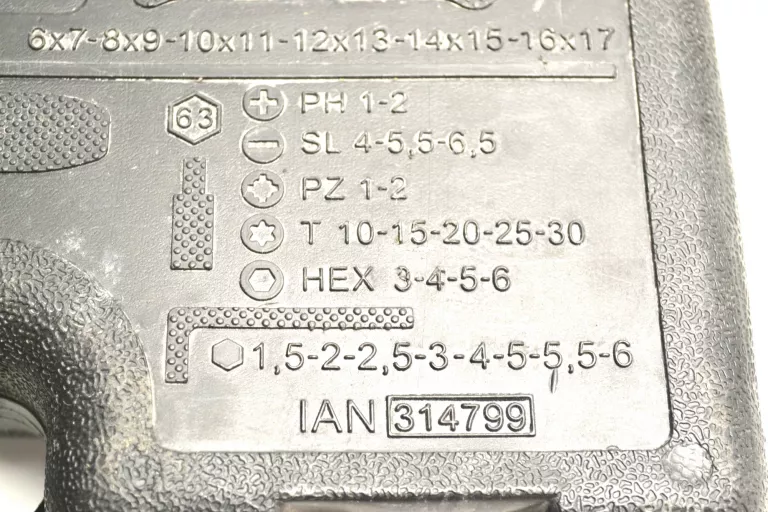 ZESTAW NARZĘDZI POWERFIX IAN314799 WALIZKA BRAK PIŁKI