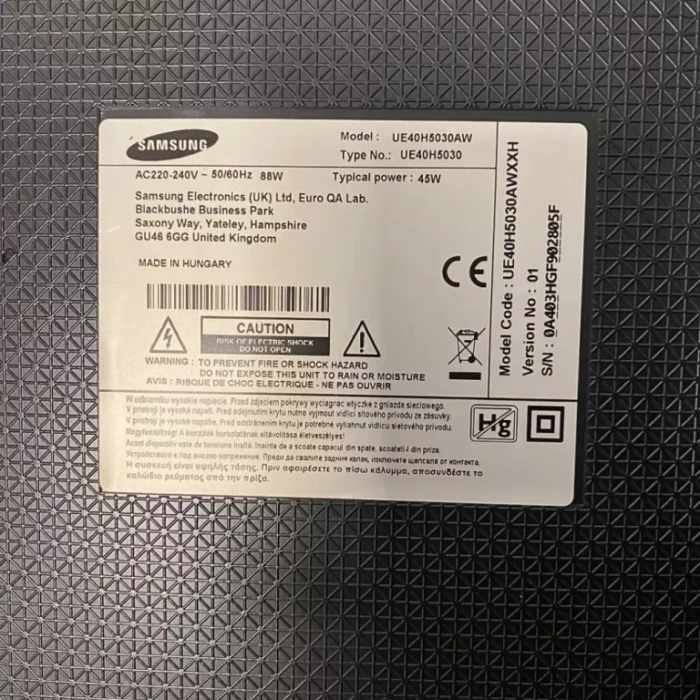 TELEWIZOR SAMSUNG UE40H5030AW / PUD