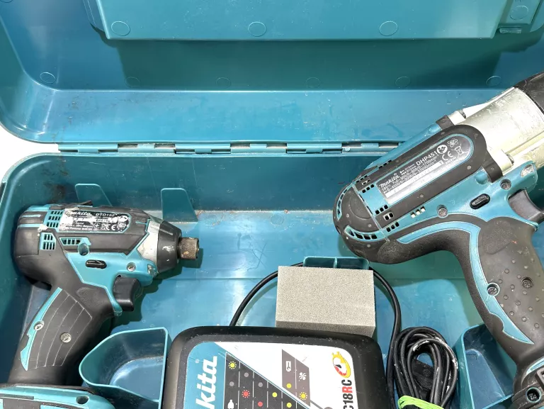 WIERTARKO-WKRĘTARKA UDAROWA MAKITA 18 V + ZAKRĘTARKA UDAROWA MAKITA DTD152