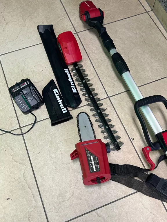 NOŻYCE NA WYSIĘGNIKU EINHELL GE-HH 18 LI T+ PIŁA DO GAŁĘZI AKU ŁAD