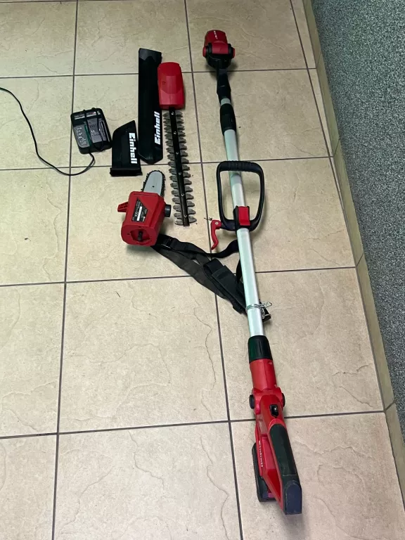 NOŻYCE NA WYSIĘGNIKU EINHELL GE-HH 18 LI T+ PIŁA DO GAŁĘZI AKU ŁAD