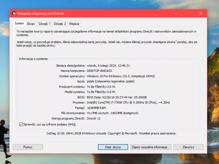 KOMPUTER INTEL CORE I7-7700K 16GB RAM 1TB HDD GTX 1060 6GB VRAM + DODATKI