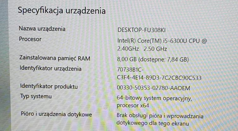 LAPTOP LENOVO THINKPAD T460S 8/256GB SSD + ŁADOWARKA