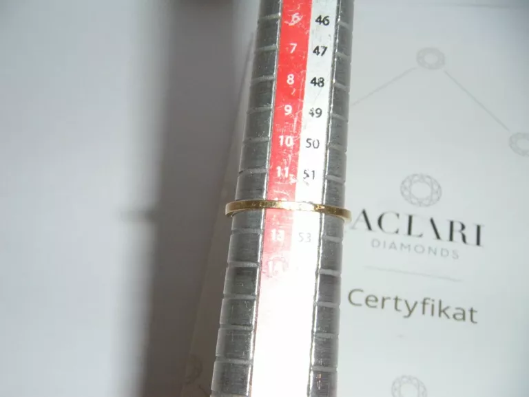 ZŁOTY PIERŚCIONEK PR585 R12 Z DIAMENTEM ACLARI