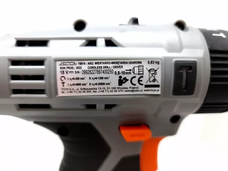 WIERTARKO WKRĘTARKA STHOR 18V 78974
