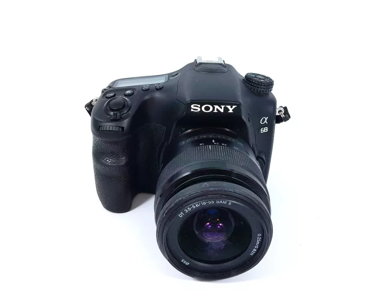 APARAT SONY ALFA 68 Z OBIEKTYWEM SONY SAL18552 I ŁADOWARKĄ