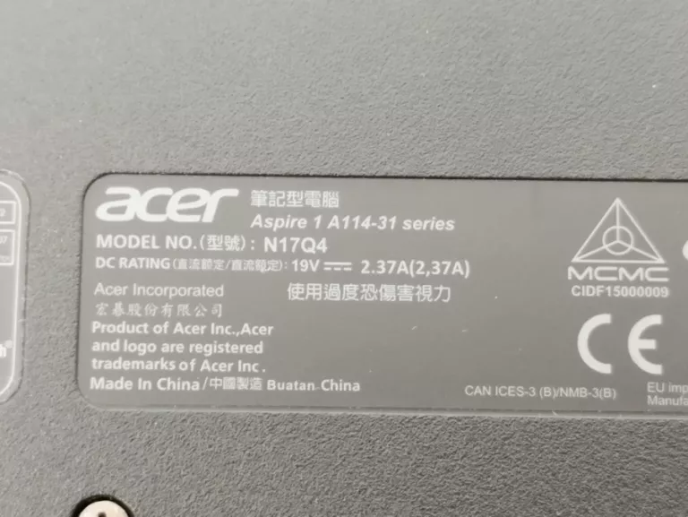LAPTOP ACER ASPIRE A114-31 N17Q4