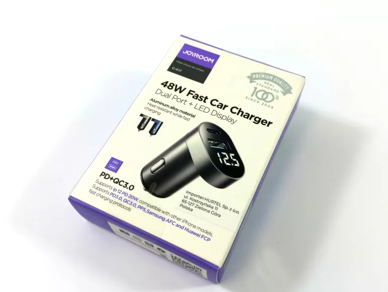 ŁADOWARKA SAMOCHODOWA JOYROOM C-A17 USB + USB-C 48W