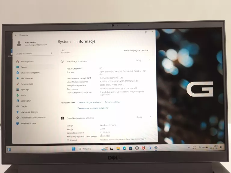 LAPTOP DELL G15 KOMPLET