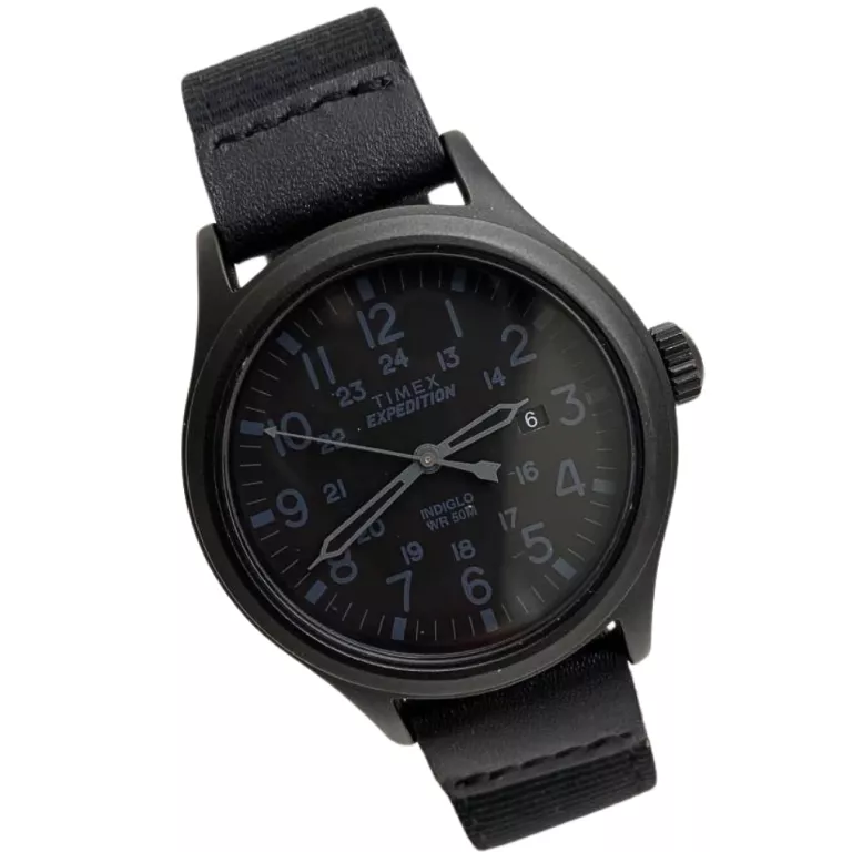 Timex Homme Quartz Montre TW4B14200 Expedition - Bracelet Tissu Bleu Cadran Noir