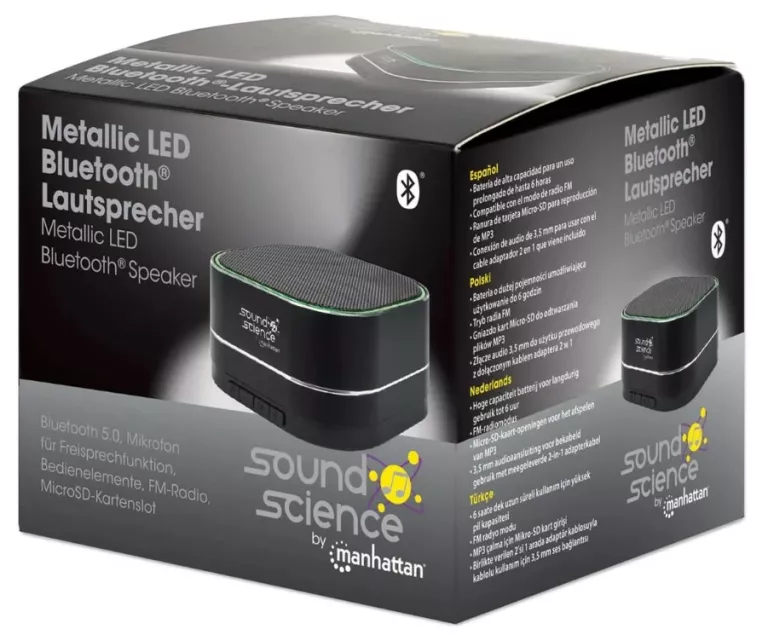GŁOŚNIK BLUETOOTH SOUND SCIENCE BY MANHATTAN