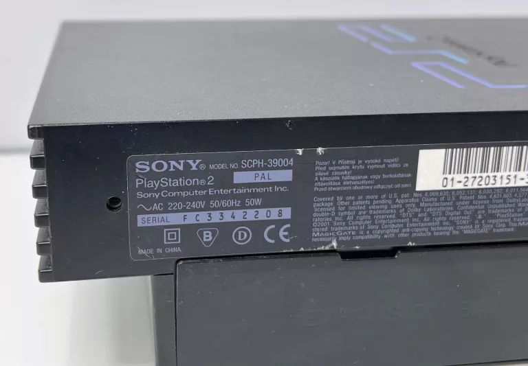KONSOLA PS2 SCPH-39004 + 3 PADY + 20 GIER