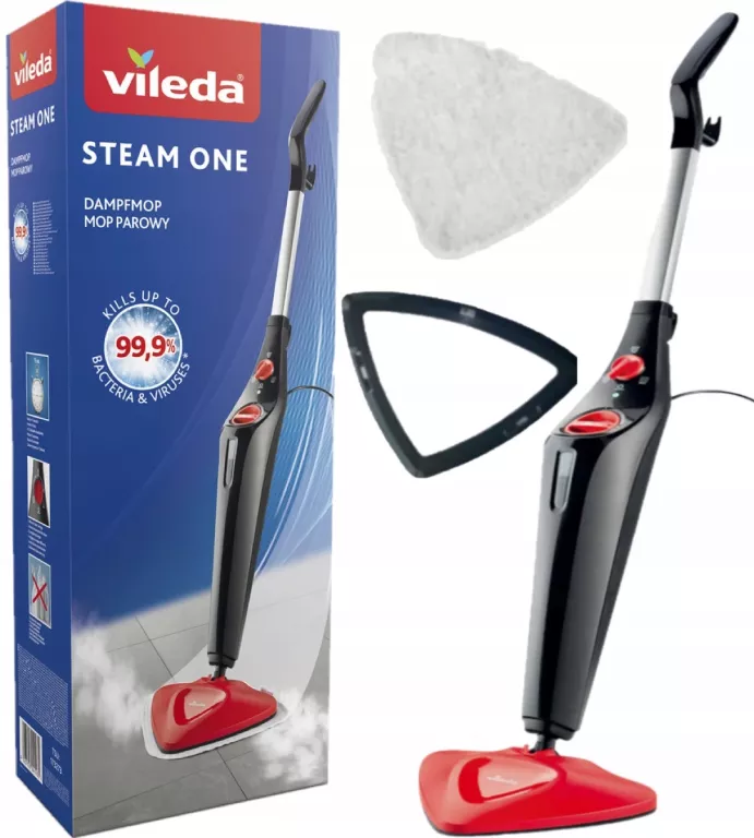 IDEALNY MOP PAROWY VILEDA STEAM ONE 1550W / 400 ML SUPER ZESTAW