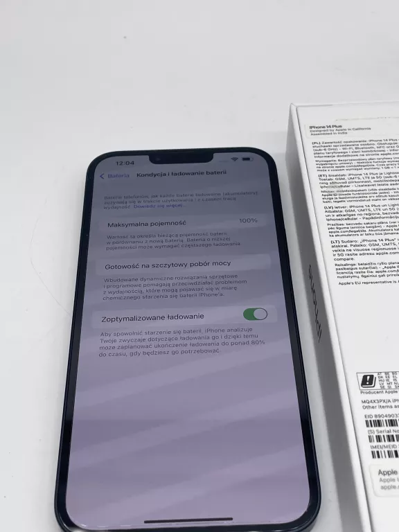 SMARTFON APPLE IPHONE 14 PLUS 100% IDEALNY! KOMPLET + GRATIS + GW MEDIA !
