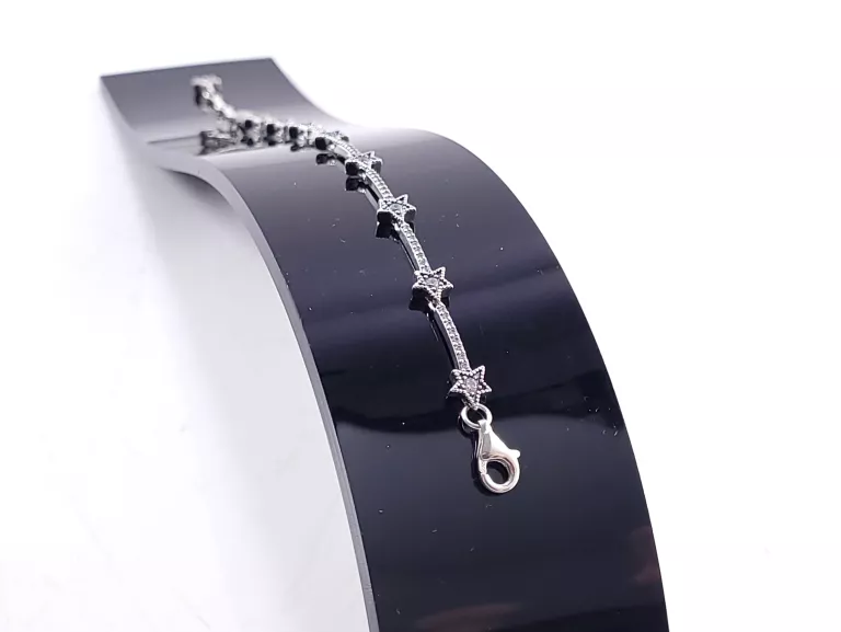 SREBRNA BRANSOLETKA PANDORA GWIAZDKI 16CM