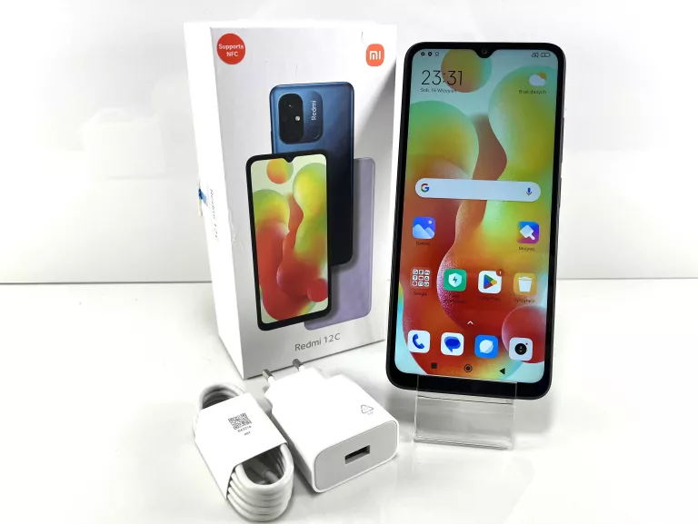 XIAOMI REDMI 12C LTE 3/64GB DUAL SIM SZARY 22126RN91Y KOMPLET #IGŁA