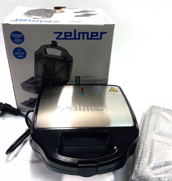 OPIEKACZ ZELMER ZSM7900 BDB STAN ! GOFROWNICA GRILL TOSTER