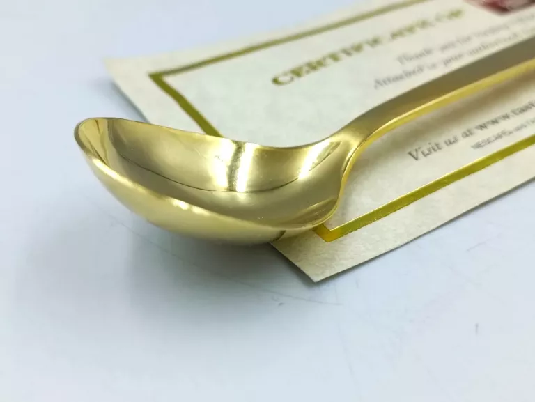 2 ŁYŻECZKI NESCAFE TASTERS CHOICE POZŁACANE 24K