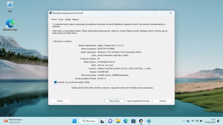 LAPTOP HP ELITEBOOK 8265NGW I5-8350U 8GB RAM 256GB