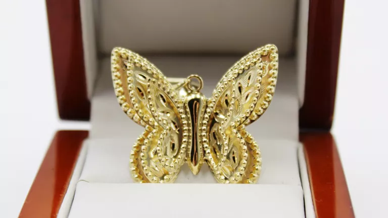 ZŁOTA ZAWIESZKA MOTYL 14K W:3,54G