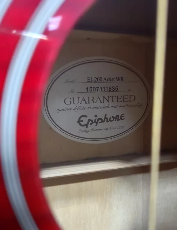 GITARA AKUSTYCZNA EPIPHONE EJ-200 RED ARTIST / POKROWIEC