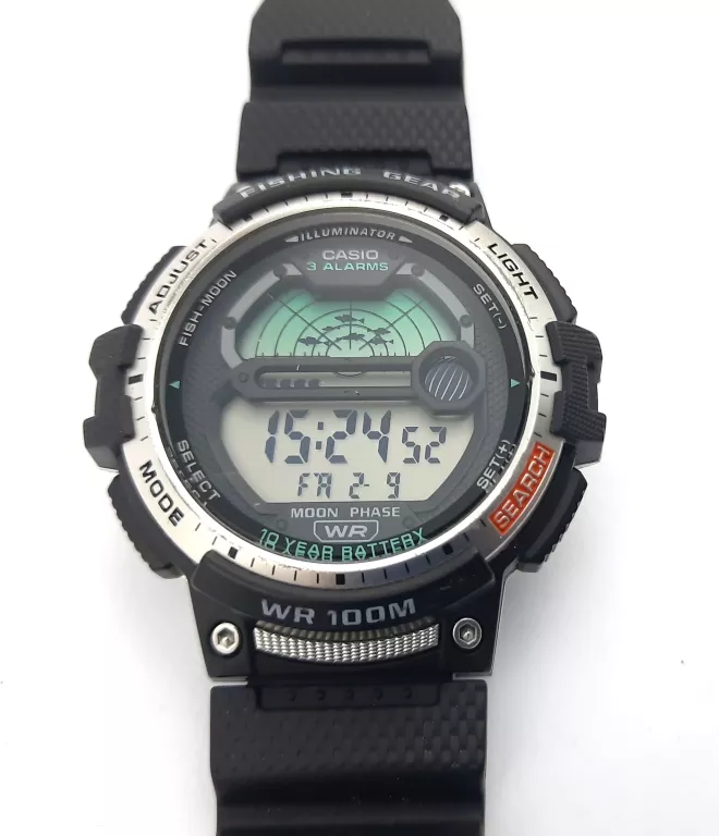 ZEGAREK MĘSKI CASIO SPORT FISHING GEAR DIGITAL WS-1200H-1AVEF Z PUDEŁKIEM