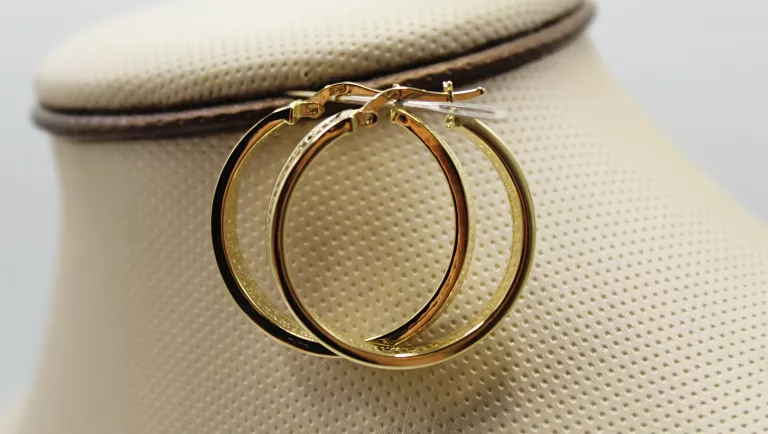 ZŁOTE KOLCZYKI KOŁA 14K W:2,97G ŚR:25,45MM