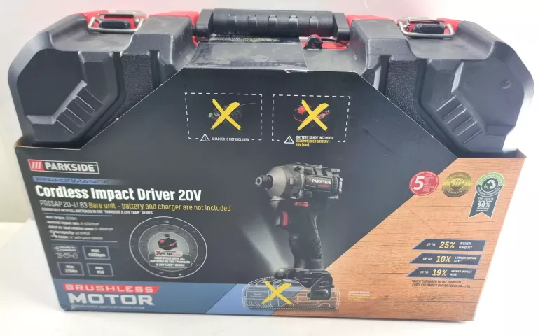 ZAKRĘTARKA AKUMULATOROWA PARKSIDE CORDLESS IMPACT DRIVER 20V