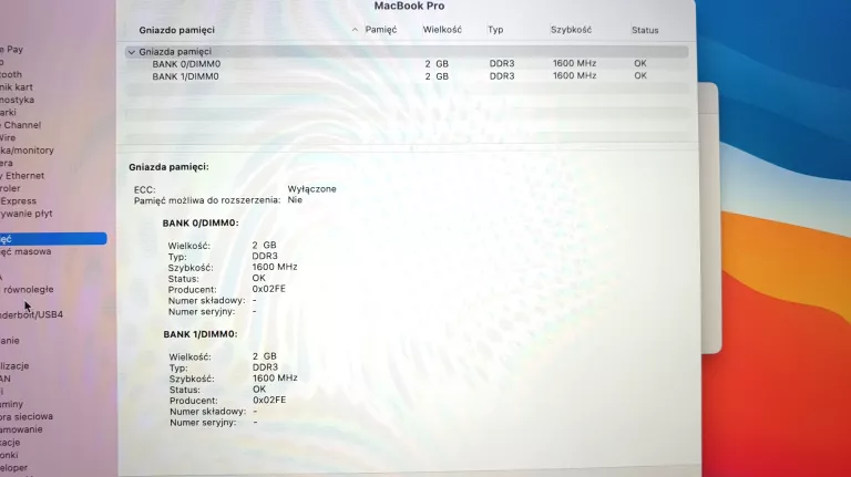 LAPTOP APPLE MACBOOK PRO 13 A1502 I5 4/128 GB SSD