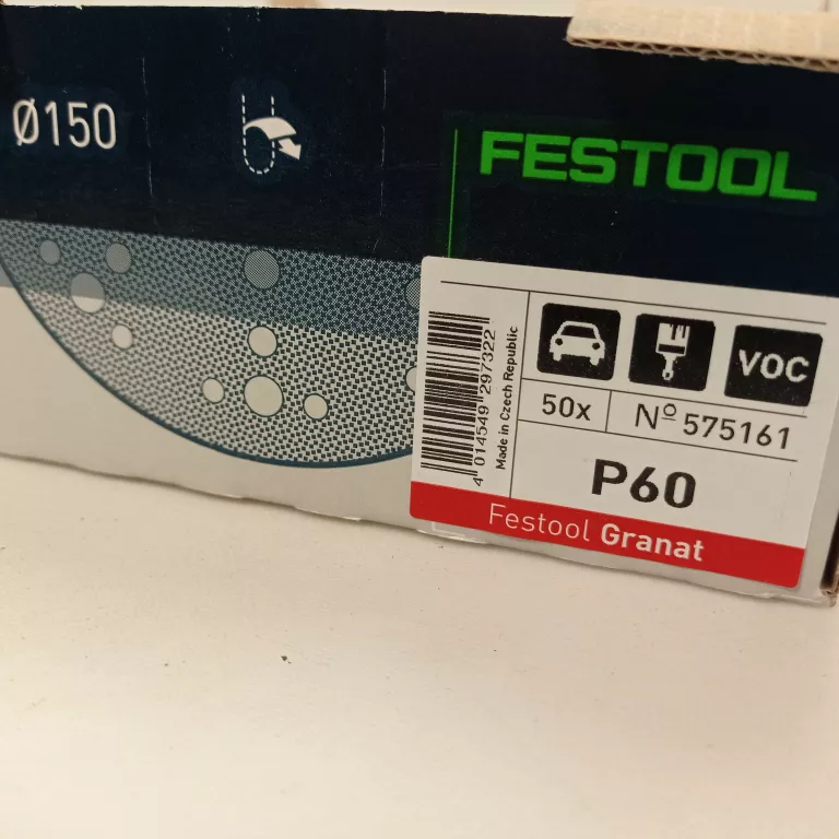 FESTOOL GRANAT KRĄŻKI ŚCIERNE 150MM P60 / 50 SZT.